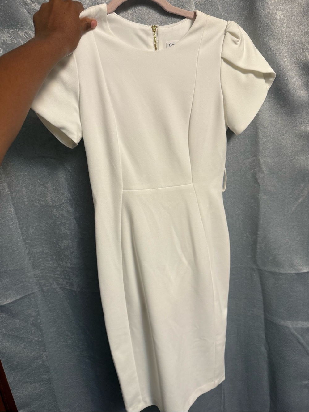 Calvin Klein Short-Sleeve White Dress